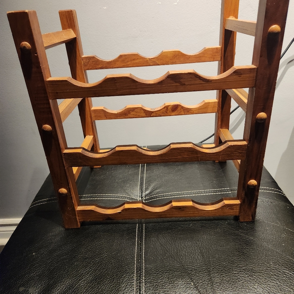 Wooden Wine Rack Vintage